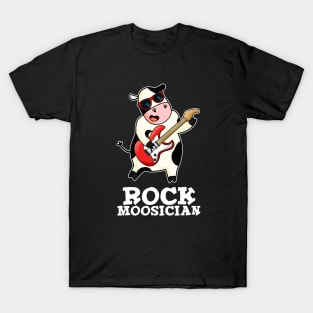 Rock Moosician Funny Cow Pun T-Shirt